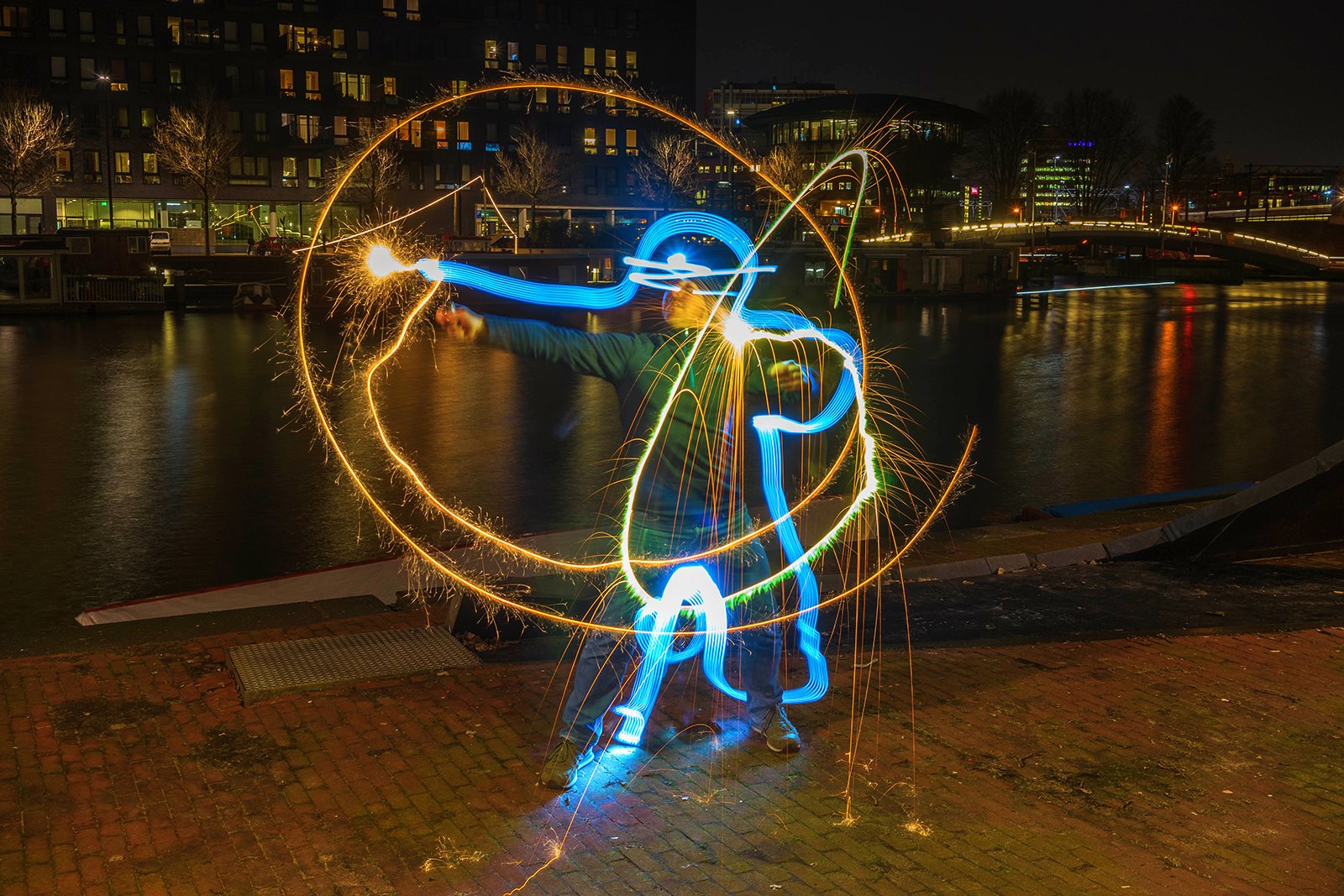 Light Painting in Amsterdam.